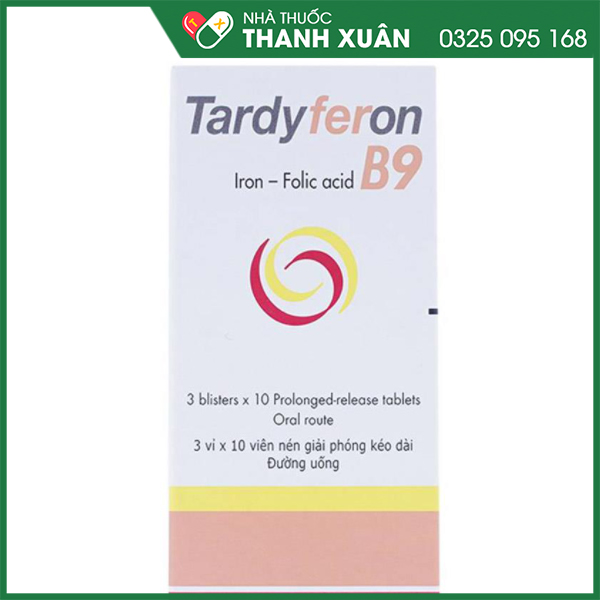 Tardyferon B9 bổ sung sắt và acid folic